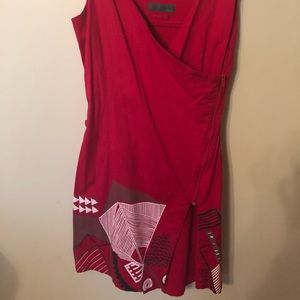 Skunk funk red dress zipp up front
